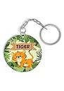 Baby Tiger Wooden Key chain for gift | Jungle adventure theme return gifts ideas|Funky keyrings for boys,girls,youth,music lover|Customize with Name