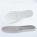 ARQIVO Insoles for Men and Women, Shock Absorption Cushioning Sports Comfort Inserts, Breathable Antibacterial Shoe Inner Soles for Running Walking Hiking Working (43-45, Grey)