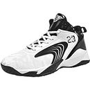 Voiv Casual Walking Work Cross Sneakers Men Shoes Basketball Shoes, White, 8