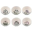 Portmeirion Botanic Garden Stacking Bowl | Set of 6 Bowls with Assorted Motifs | 5 Inch | Made from Fine Earthenware | Microwave and Dishwasher Safe | Made in England