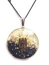 ASTROGHAR Original Arch Angel Chamuel pendant With Selenite And Black Tourmaline Crystal Chips Orgone Pendant For men And Women