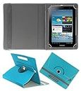 Hello Zone 360� Rotating 7� Inch Flip Case Cover Book Cover for Samsung Galaxy Tab E 7.0 -Sky Blue