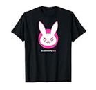 Overwatch 2 D.Va White & Pink Rabbit Center Icon Logo T-Shirt