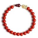 L&C Feng Shui Wealth Bracelets for Woman - 8MM Red Cinnabar Gourd Dragon Pi Xiu Sterling Silver Stretch Adjustable Beaded Bracelets for Woman Protection Bring Luck Prosperity Attract Money