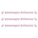 3 PCS Passenger Princess Sticker Reflective Funny Rearview Mirror Sticker Self Adhesive Long Cute Car Stickers Pink Car Stickers Car Accessories