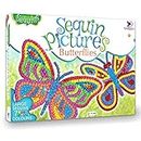 TOYKRAFTT Sequin Craft Pictures - Butterflies | Gift for Girls Boys | Art and Craft for 3-5 Year olds | Toddler Toys Games