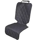 VIVAGLORY Front Dog Seat Covers, No-Skirt Design 4 Layers Quilted & Durable 600D Oxford Seat Protector Against Fur & Dirt,Dog Car Seat Cover with Anti-Slip Backing for Most Cars, SUVs & MPVs, Black