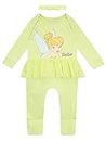 Disney Baby Girl Sleepsuit and Headband Tinkerbell Green 6-9 Months