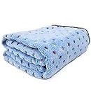PAWZ Road Pet Dog Blanket Fluffy Fleece Fabric Soft and Cute Warm Dot Print Blanket Throw Washable for Cats and Dogs Blue XL:200 * 150cm