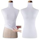 Peryiter 2 Pieces Mannequin Fabric Cover 3Upper Body Mannequin Cover Soft Stretchy Clothing Mannequin Cover for Retail Boutique Store Form Dummy Model Display Fitting Styling (White)