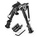 JINSE Rifle Bipod 6-9 Inches Sling Swivel Mount Folding Adjustable Height with 22mm Mount Adapter