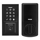 Weiser SmartCode Matte Black Keyless Entry Door Lock/Deadbolt Lock, 10-Button Touchpad Door Lock with Backlit Keypad, Up to 50 User Codes, Electronic Door Locks for Front Door, Modern Home Décor