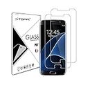 Top4pc [2 Pack Film Vitre en Verre Trempé pour Samsung Galaxy S7 Protection Ecran Ultra Résistant Transparent Dureté 9H Sans Bulles Lot de 2