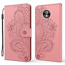 Mobile Phone Cases for Motorola Moto E5 Play Peacock Embossed Pattern Horizontal Flip Leather Case with Holder & Card Slots & Wallet & Lanyard Phone Accessories