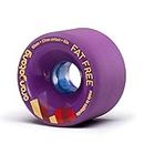 Orangatang Fat Free 65 mm 83a Freeride Longboard Skateboard Wheels (Purple, Set of 4)