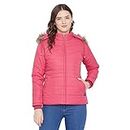 VERO AMORE Women's Pink winter wear full sleeve solid parka Jacket-2177-Pink_3XL
