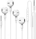 2 Pack Wired Headphones Earbuds with Microphone, 3.5mm Wired Earbuds Earphones, in-Ear Headphones with Mic Built-in Volume Control Compatible with iPhone 6, 6S, Android, iPad Most 3.5mm Audio Devices