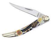 Frost Cutlery Toothpick Mojave Folding Knife Stainless Steel Blade Bone Handle