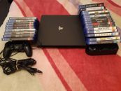 Sony PlayStation 4 PS4 Pro 1TB Console Jet Black  1 Controller & 27 Games