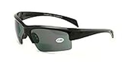 V.W.E. Rx-Bifocal High Performance Protective Safety Glasses with Anti Slip Nose Pad and Temples - Sun Reader (Black Lens, 1.50)