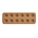 KitchenCraft Idilica Cork Egg Tray, Reusable 12-Hole Egg Holder for Egg Storage, Usable on Kitchen Countertop and Fridge, 30 x 10cm