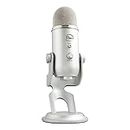 Blue Yeti USB Microphone for Recording, Streaming, Gaming, Podcasting on PC and Mac, Condenser Mic for Laptop or Computer with Blue VO!CE Effects, Adjustable Stand, Plug and Play - Silver