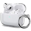 ULAK Airpods Pro Case Clear, Designed Protective AirPod Pro Cover Soft TPU Transparent Shockproof Case Accessories with Keychain for Airpods Pro 2019 [Front Led Visible]- Crystal Clear