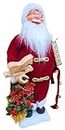 24" Traditional Electric Standing Dancing & Singing Father Christmas with Light Music - Santa Claus for Christmas Celebration