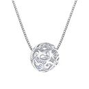 Merdia Weekly Promotion 30% Discount 925 Sterling Silver Necklaces with Pendant Cut Beads Ball Chain Necklace for Women Charm Jewelry