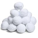 CyberDyer Snow Toy Balls for Indoor or Outdoor Play - Safe, No Slush, No Mess - Snow Plush Balls Fun for Kids & Adults Anytime (Pack of 20 White, Medium Size 2'')
