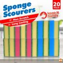60-100pk Sponge Scourers Washing Up Kitchen Dish Scouring Pads Cleaning Supplies