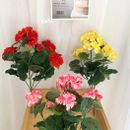 1 Bündel Künstliche Geranie Rot Rosa Blumen Pflanze Kunstpflanzen Dekor