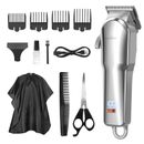 Professional Hair Clippers Barber Hair Cutting Kits Cordless Men's Beard Trimmer