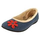 Padders Happy Wide Fitting Womens Slippers (4 UK, Blue, numeric_4)