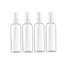 Murezima 4PCS/SET Clear Plastic Spray Mist Bottles Reusable Fine Mist Spray Bottles Pipette Atomiser Liquid Container For Essential Oils, Travel, Perfumes(100ml,3.5oz)