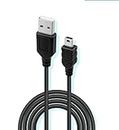Exquisite Export International Fast Charging Cable Compatible With PS3 Controller/PS Move / MP3 / MP4 Players (Length:- 5 Feet, V3 Type Data Transfer Cord, USB A to Mini USB 2.0)
