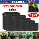 5Pack 1/5/10/20 Gallon Large Fabric Root Pots Home Garden Smart Plant Grow Bags