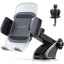 Lamicall Phone Holder for Car - [Military-Grade Suction Cup] Upgraded 2 in 1 Wider Clamp Car Phone Holder Mount, Dashboard Windshield Air Vent Hands Free for iPhone Samsung Galaxy All Smartphone