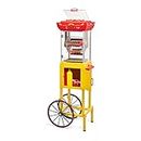 Nostalgia Oscar Mayer Hot Dog Ferris Wheel - 6 Piece Retro Style Cart Toaster with Bun & Toppings Warmer, Push Handle, Transparent Housing, and Storage Compartment - Yellow, Red