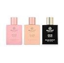 Bella Vita Luxury Best Of Women Perfumes Combo, Pack de 3 parfums EDP longue durée de qualité supérieure - Rose, Glam, Ceo Women 100 ml chacun