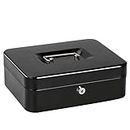 FRAUM 10 Inch Latest Heavy Metal Cash Box With New Locking Large Money Box for Home Office Shop | Jewelry Safe Locker | Portable | Multi-Color
