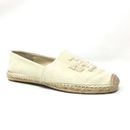 Tory Burch Elisa Espadrille Flats Loafers Shoes Womens Size 8.5 Beige Slip On