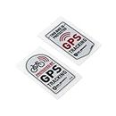 2PCS Car Stickers Warning GPS Tracker Alarm Bike Protected Motorbike Bumper 7x4cm (C)