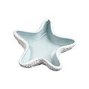 INIFLM Ceramic Conch/Starfish/Shell Tray, Blue Creative Storage Bowl Trinket Holder Rings Jewelry Organizer Dish Bracelet Earrings Necklace Storage Plate for Holiday Summer Nautical Home Decor