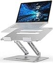 Adofys Adjustable Laptop Stand, Laptop Holder, Notebook Holder Stand with Heat-Vent, Computer Stand Notebook Aluminum Stand Desk for Laptop up to 17 inches, Compatible with All Laptops