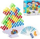 Urbandoer Tetra Tower Game 16 Pcs Stack Tower, Swinging Tower, Swing Stack High Child Balance Building Block 2-4 Players | Interactive STEM Toy for Family, Travel, Parties for Adults & Kids