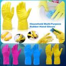 12 Pairs Rubber Gloves Large | Long Sleeve Household Washing Up Kitchen Cleaning