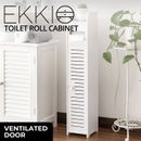 Ekkio 80cm Bathroom Cabinet Storage Toilet Roll Holder Tissue Furniture White