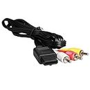 ENDARK AV Cable, Audio Estéreo Video AV RCA Cable de alimentación para Gamecube/NGC/64/N64/SNES (1 pieza 1.75m/5.8ft)