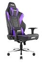 AKRacing Masters Series Max Gaming Chair with Wide Flat Seat, 400 Lbs Weight Limit, Rocker and Seat Height Adjustment Mechanisms - Black/Indigo